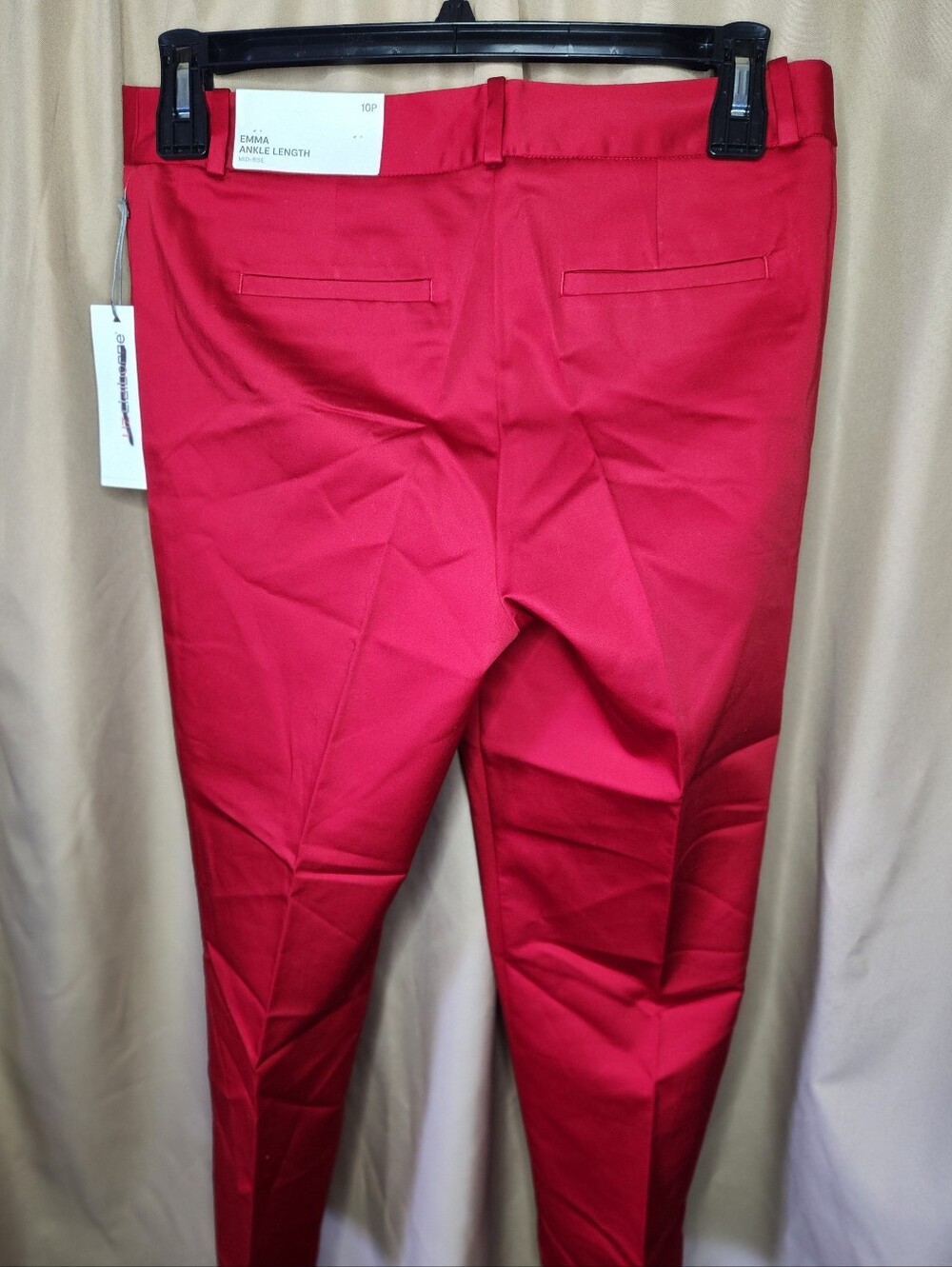 NWT Liz Claiborne Emma Red Dress Pants Contoured Waist Slacks Size 10P